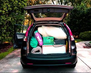 With personal car you have more storage for luggage